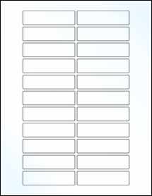 Sheet of 2.9375" x 0.78125" Clear Gloss Laser labels