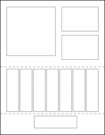 Sheet of 3.9861" x 3.9861"  labels
