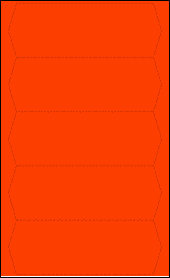 Sheet of 7.75" x 2.75" Fluorescent Red labels