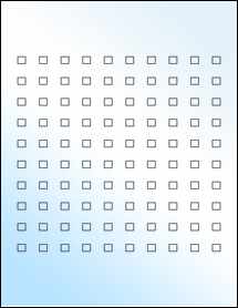 Sheet of 0.28" x 0.25" White Gloss Inkjet labels