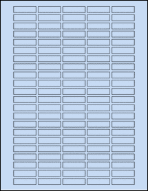 Sheet of 1.3" x 0.35" Pastel Blue labels