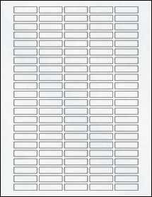 Sheet of 1.3" x 0.35" Clear Matte Inkjet labels