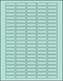 Sheet of 1.3" x 0.35" Pastel Green labels