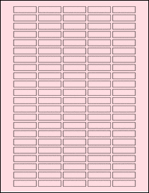 Sheet of 1.3" x 0.35" Pastel Pink labels