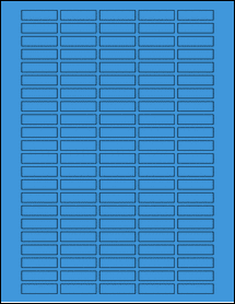 Sheet of 1.3" x 0.35" True Blue labels