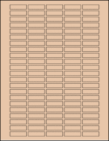 Sheet of 1.3" x 0.35" Light Tan labels