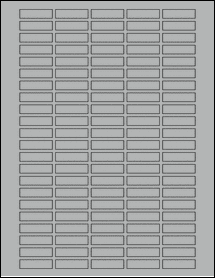 Sheet of 1.3" x 0.35" True Gray labels