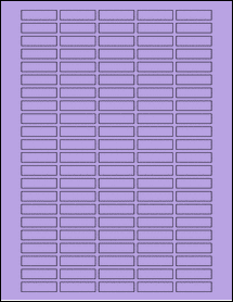 Sheet of 1.3" x 0.35" True Purple labels