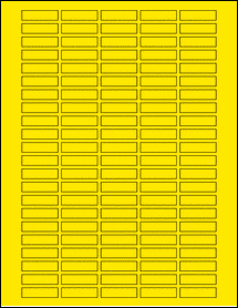 Sheet of 1.3" x 0.35" True Yellow labels