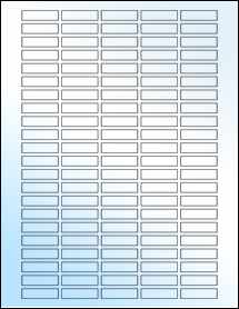 Sheet of 1.3" x 0.35" White Gloss Inkjet labels