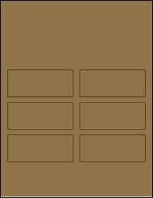 Sheet of 3.6806" x 1.5139" Brown Kraft labels