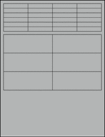 Sheet of 2" x 0.375" True Gray labels
