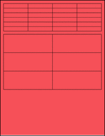 Sheet of 2" x 0.375" True Red labels
