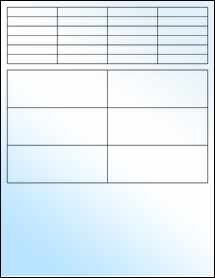Sheet of 2" x 0.375" White Gloss Inkjet labels