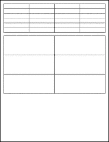 Sheet of 2" x 0.375" Removable White Matte labels