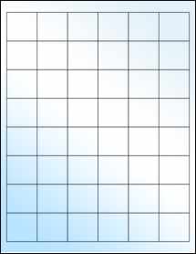 Sheet of 1.333" x 1.25" White Gloss Inkjet labels