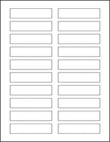 Sheet of 3.25" x 0.75"  labels