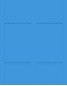 Sheet of 3.4375" x 2.4375" True Blue labels