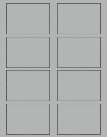 Sheet of 3.4375" x 2.4375" True Gray labels