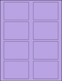 Sheet of 3.4375" x 2.4375" True Purple labels