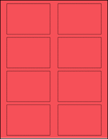 Sheet of 3.4375" x 2.4375" True Red labels