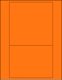 Sheet of 6" x 6" & 6" x 4.5" Fluorescent Orange labels