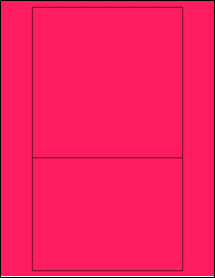 Sheet of 6" x 6" & 6" x 4.5" Fluorescent Pink labels