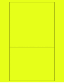 Sheet of 6" x 6" & 6" x 4.5" Fluorescent Yellow labels