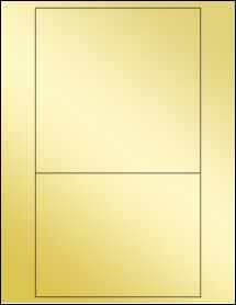 Sheet of 6" x 6" & 6" x 4.5" Gold Foil Inkjet labels