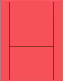 Sheet of 6" x 6" & 6" x 4.5" True Red labels