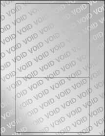 Sheet of 6" x 6" & 6" x 4.5" Void Silver Polyester labels