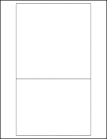 Sheet of 6" x 6" & 6" x 4.5" Removable White Matte labels