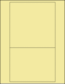 Sheet of 6" x 6" & 6" x 4.5" Pastel Yellow labels