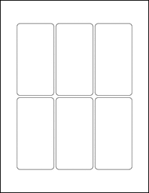 Sheet of 2.125" x 4.125"  labels