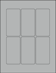 Sheet of 2.125" x 4.125" True Gray labels