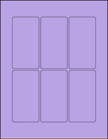 Sheet of 2.125" x 4.125" True Purple labels