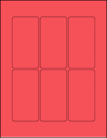 Sheet of 2.125" x 4.125" True Red labels