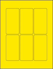 Sheet of 2.125" x 4.125" True Yellow labels