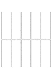 Sheet of 2" x 5.875"  labels