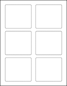Sheet of 3.34" x 3.04"  labels