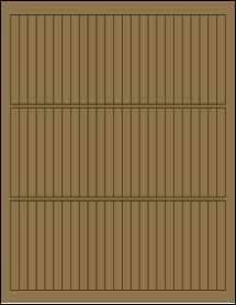 Sheet of 0.3125" x 3.25" Brown Kraft labels
