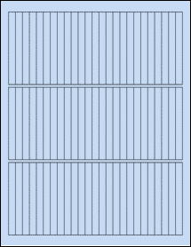 Sheet of 0.3125" x 3.25" Pastel Blue labels