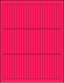 Sheet of 0.3125" x 3.25" Fluorescent Pink labels