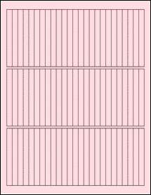 Sheet of 0.3125" x 3.25" Pastel Pink labels