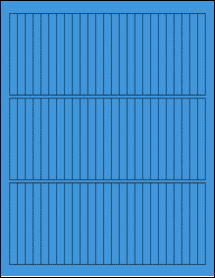 Sheet of 0.3125" x 3.25" True Blue labels