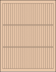 Sheet of 0.3125" x 3.25" Light Tan labels