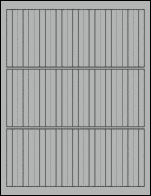 Sheet of 0.3125" x 3.25" True Gray labels