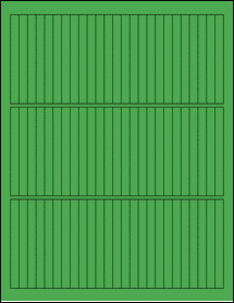 Sheet of 0.3125" x 3.25" True Green labels