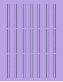 Sheet of 0.3125" x 3.25" True Purple labels