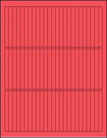 Sheet of 0.3125" x 3.25" True Red labels